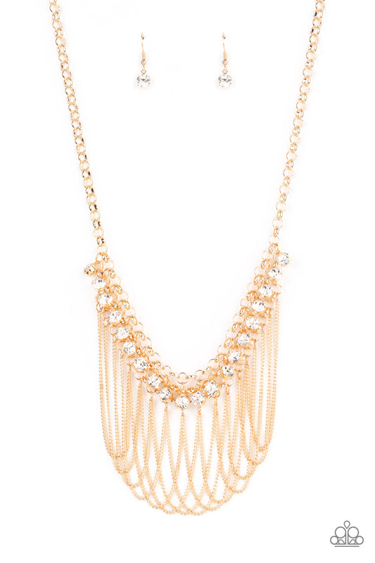 Flaunt Your Fringe Gold Necklace