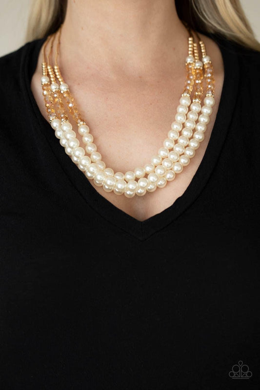 Powerhouse Perfection Gold Pearl Necklace