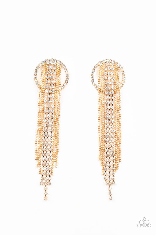 Dazzle By Default Gold Earrings