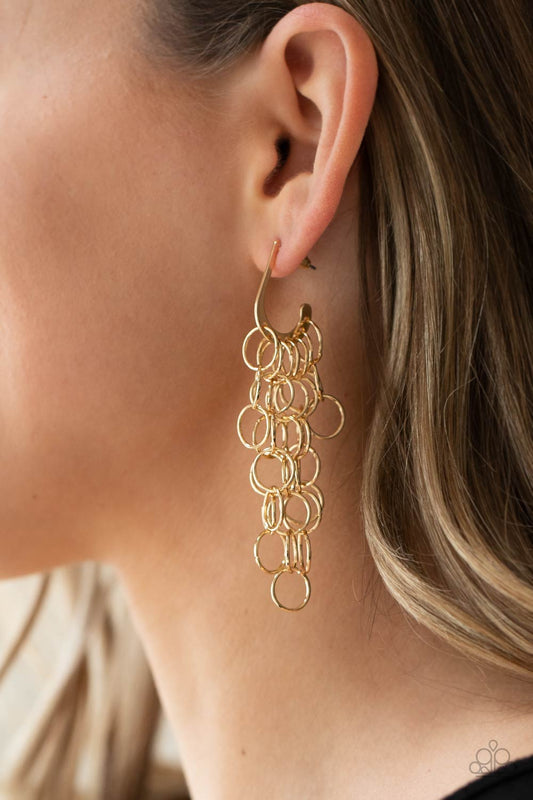 Long Live the Rebels Gold Earrings