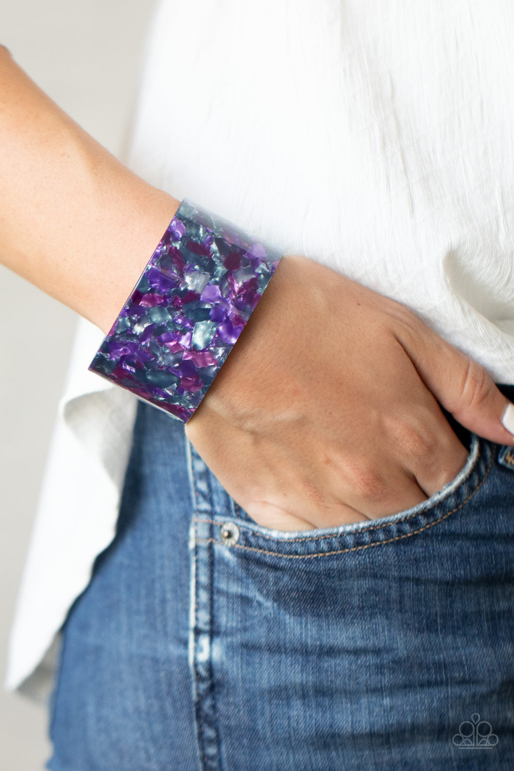 Freestyle Fashion Purple Acrylic Cuff