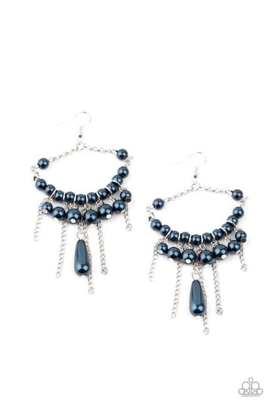 Party Planner Posh Blue Pearl Earrings