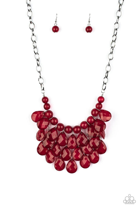 Sorry to Burst Your Bubble Red Necklace