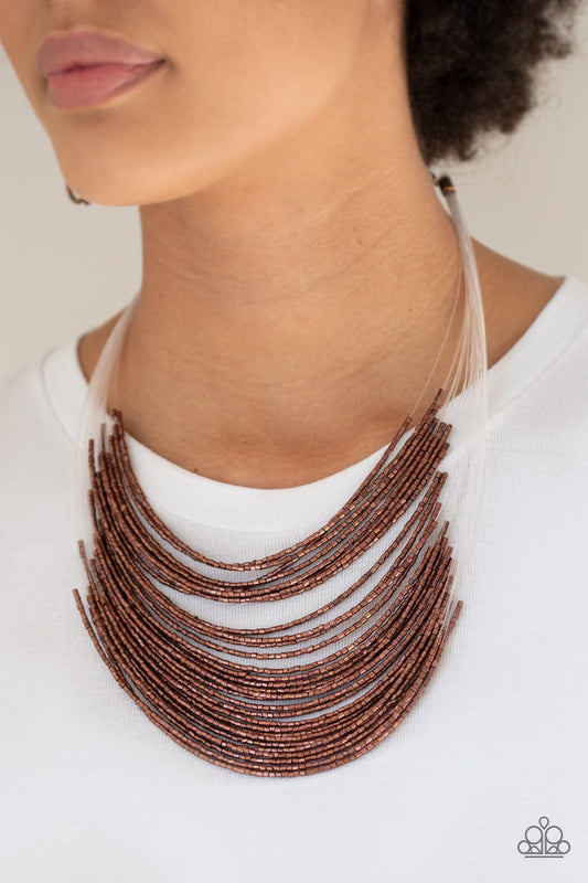 Catwalk Queen Copper Seedbead Necklace