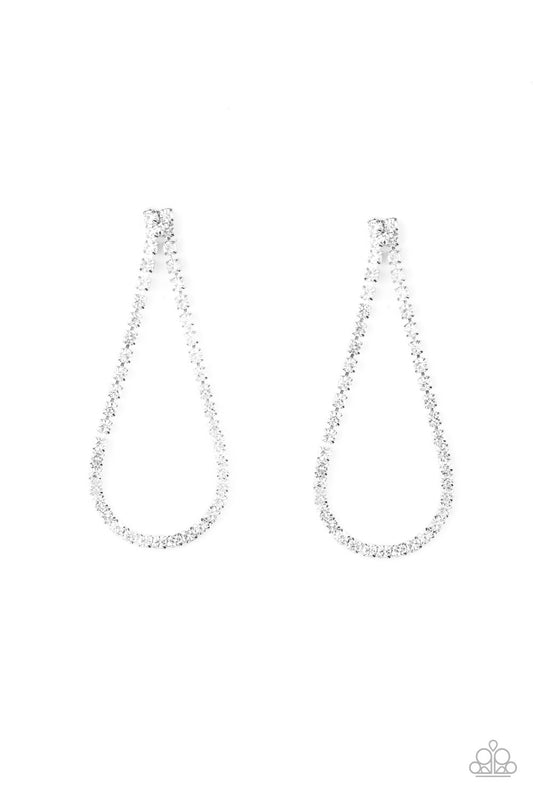 Diamond Drops Silver Earrings