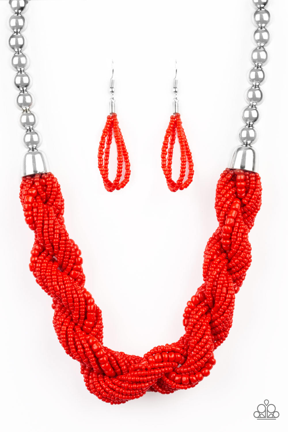 Savannah Surfin Red Seedbead Necklace