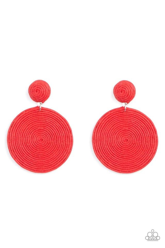 Circulate The Room Red Post Earrings