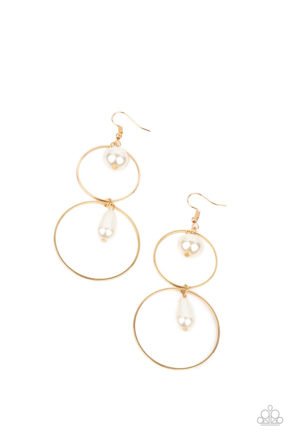 Cultured in Couture Gold Pearl Earrings