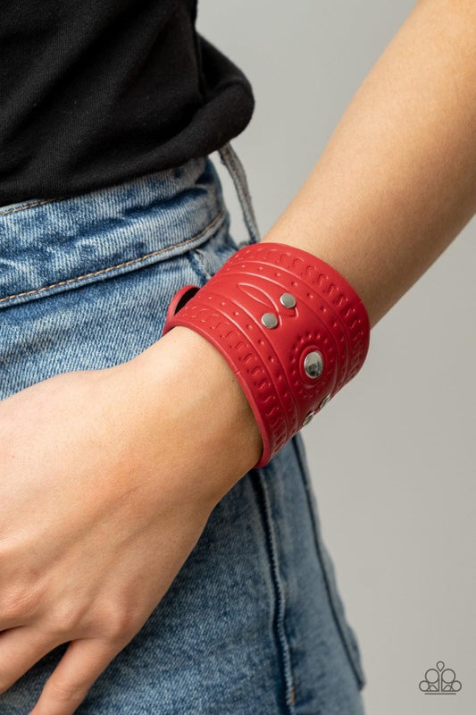 Orange County Red Urban Unisex Wrap Bracelet