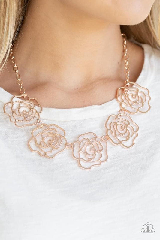 Budding Beauty Rose Gold Necklace