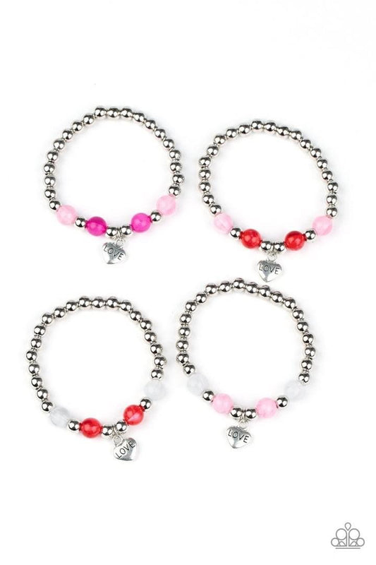 Starlet Shimmer Love Heart Charm Bracelets (Bundle of 5)