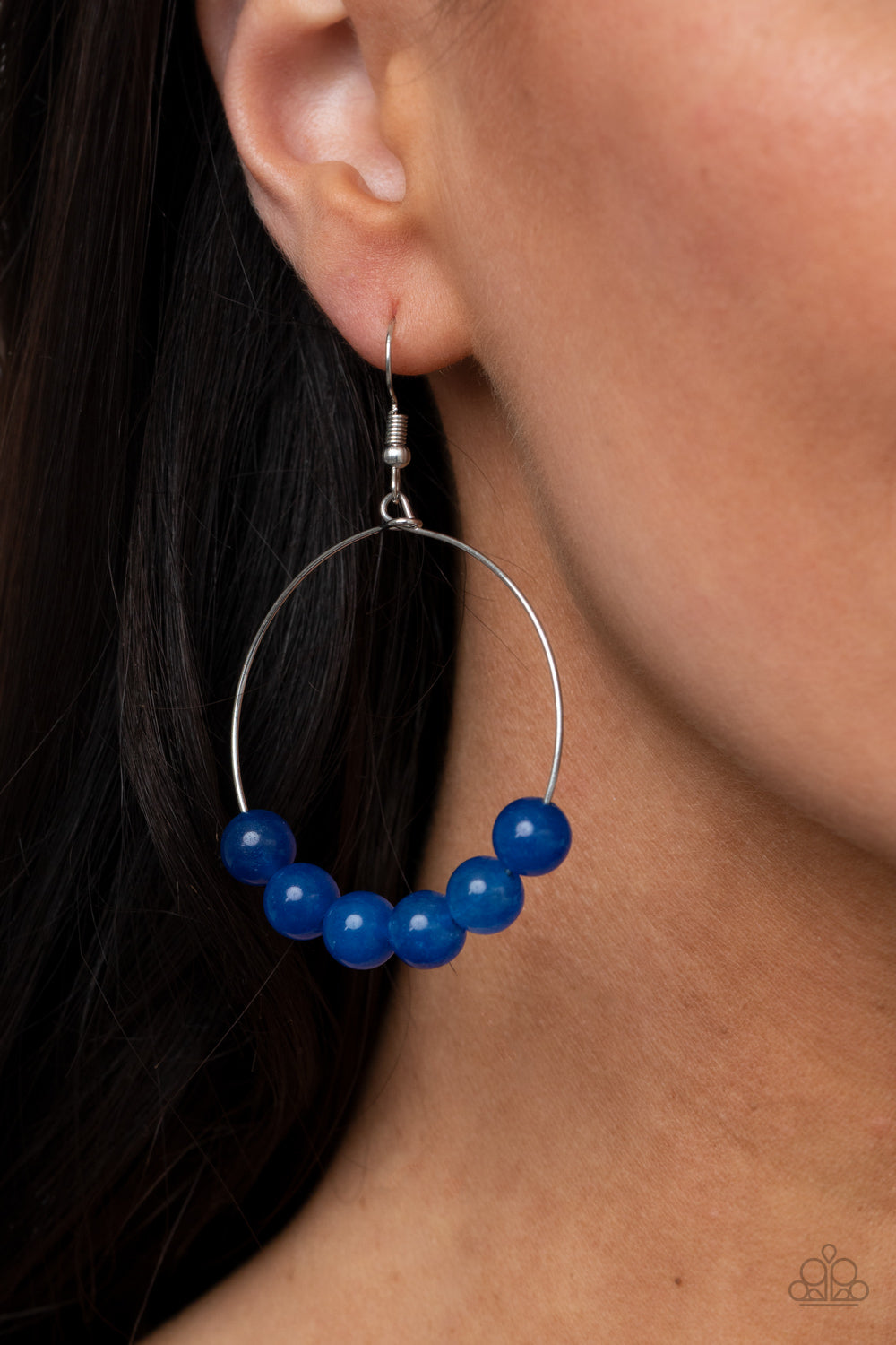 Let It Slide Blue Earrings