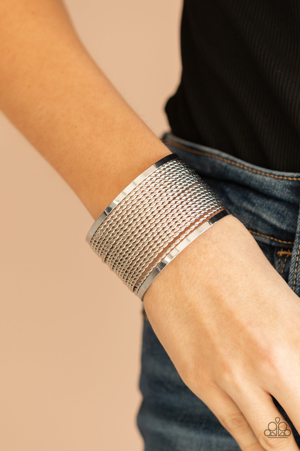 Stacked Sensation Silver Cuff