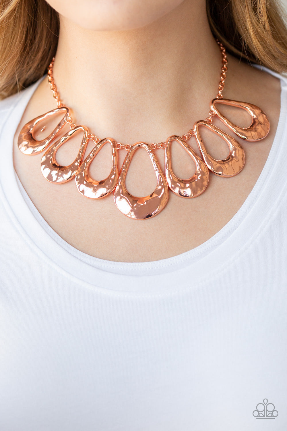 Teardrop Envy Copper Necklace