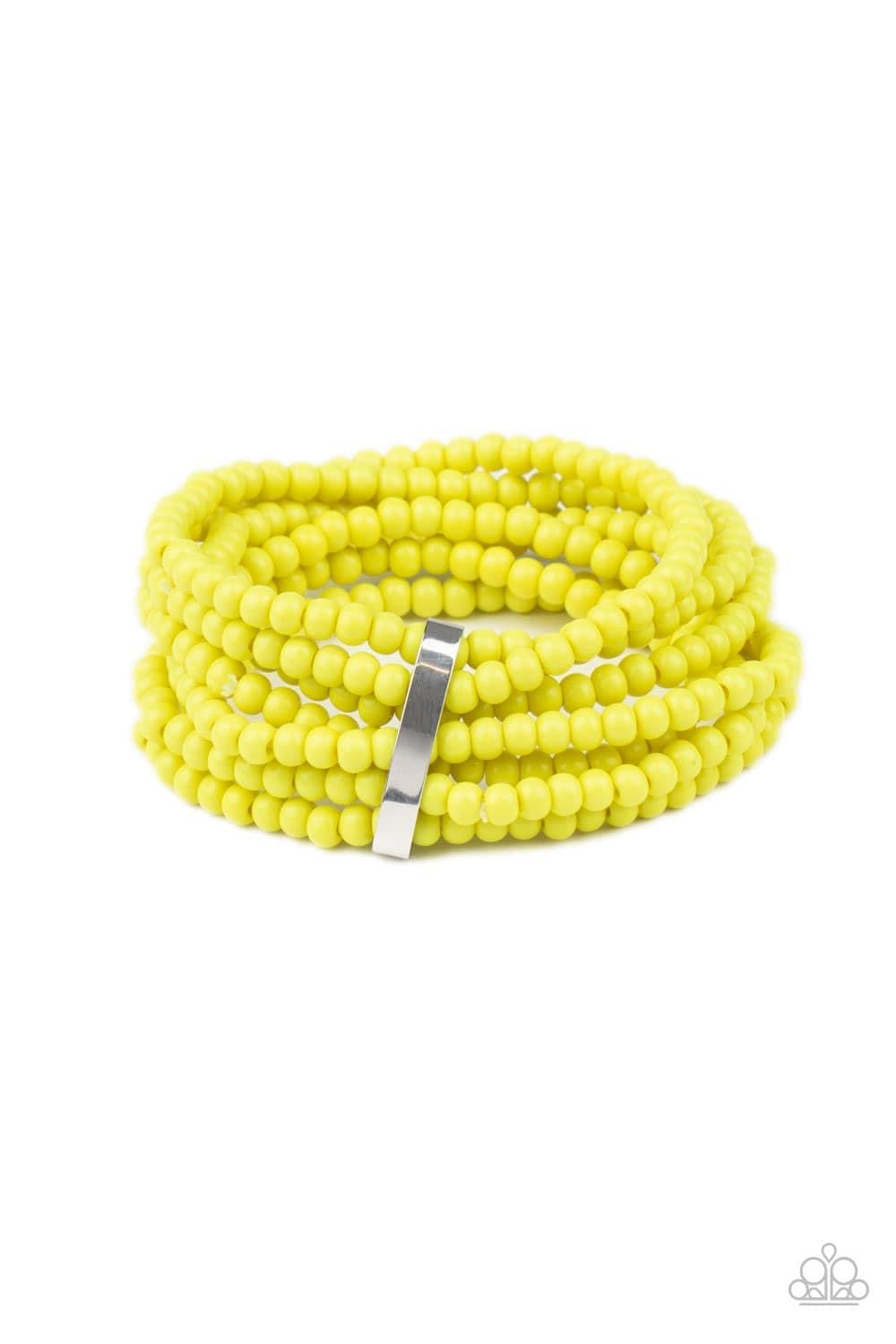 Thank Me Layer Neon Yellow Bracelet