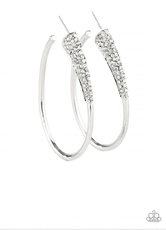 Winter Ice Bling Hoop Earrings