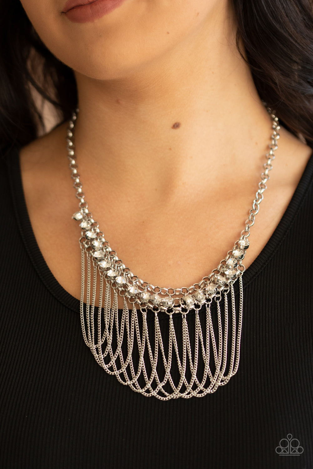 Flaunt Your Fringe Silver Necklace