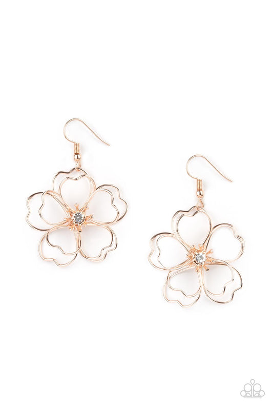 Petal Power Rose Gold Flower Earring