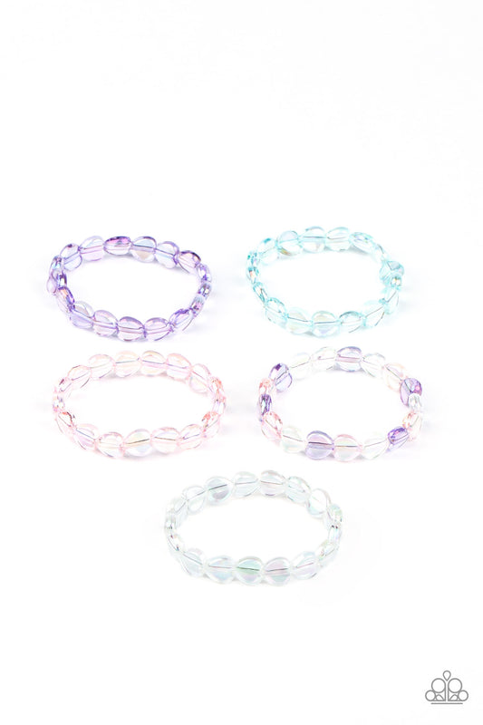 Starlet Shimmer Iridescent Heart Bracelets (Bundle of 5)