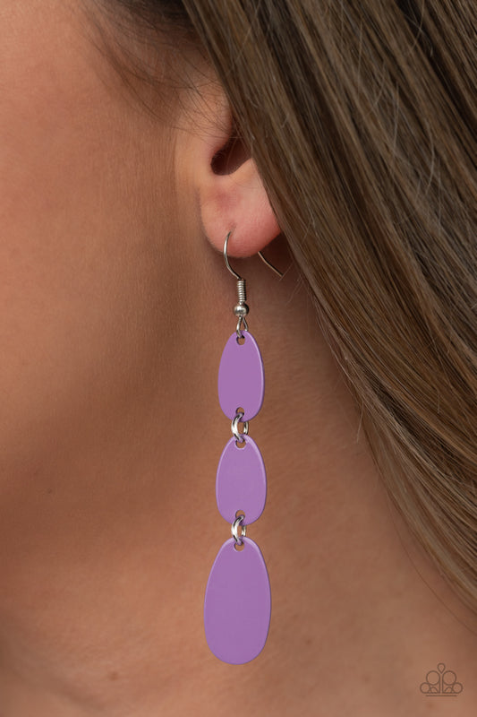 Rainbow Drops Purple Earrings