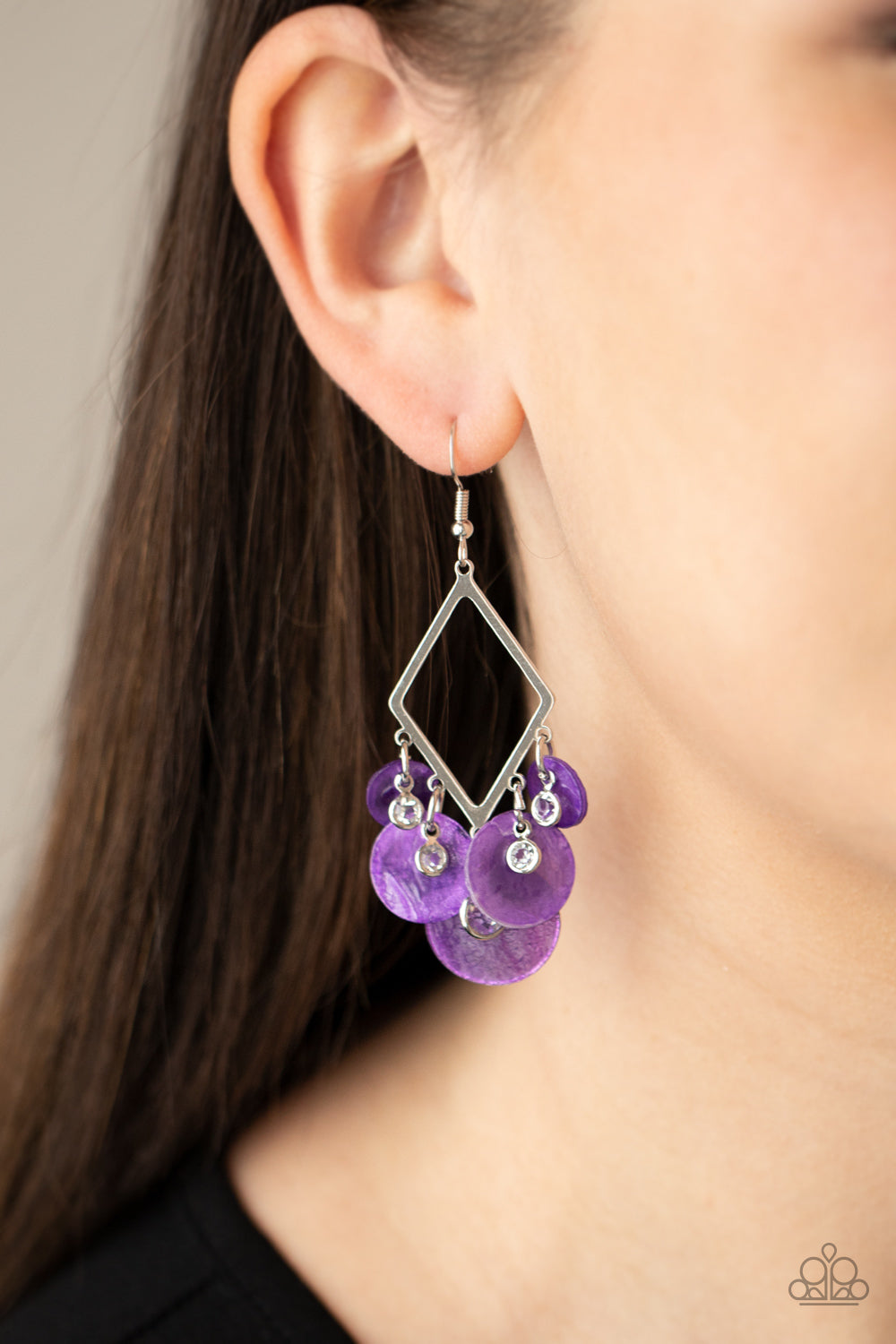 Pomp and Circumstance Purple Earrings