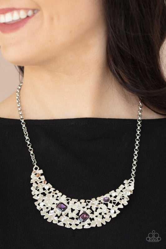 Fabulously Fragmented Purple Necklace