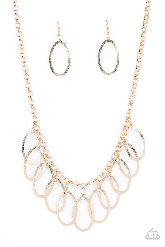 Double Oval Time Gold Necklace