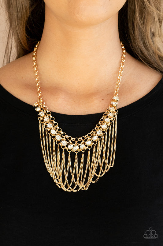 Flaunt Your Fringe Gold Necklace