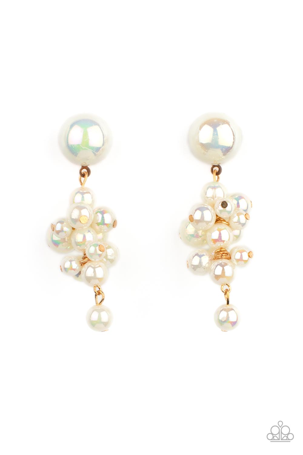 Don’t Rock the Yacht Gold Iridescent Pearl Earrings