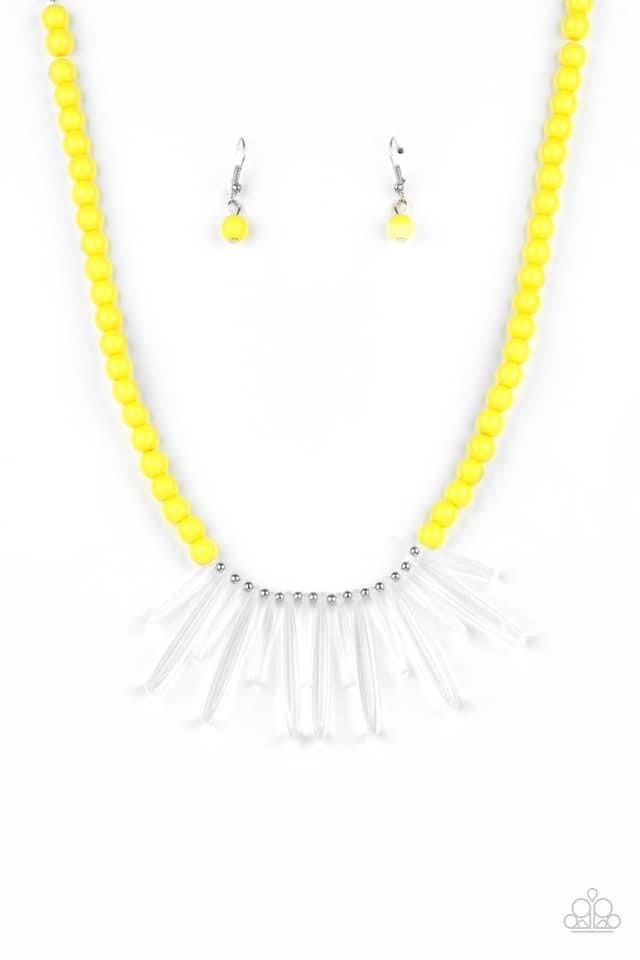 Icy Intimidation Yellow Clear Necklace