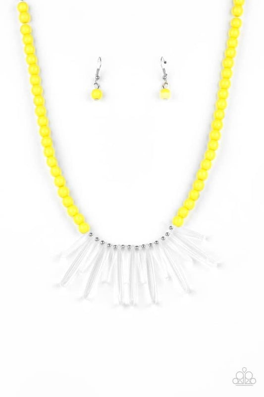 Icy Intimidation Yellow Clear Necklace