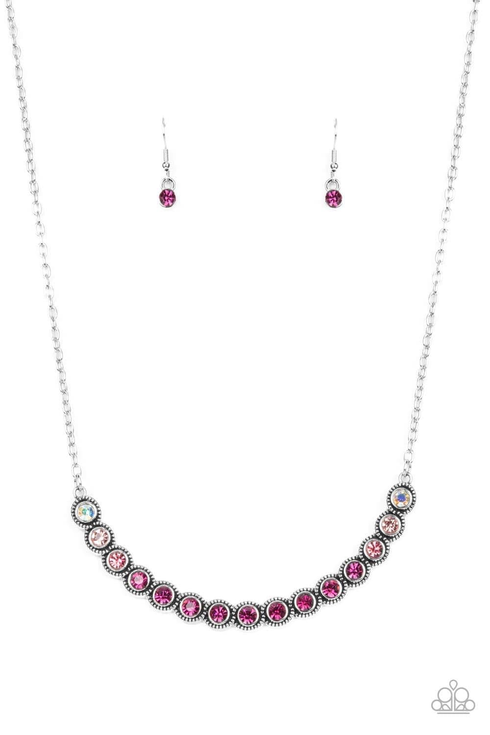 Throwing Shades Pink Necklace