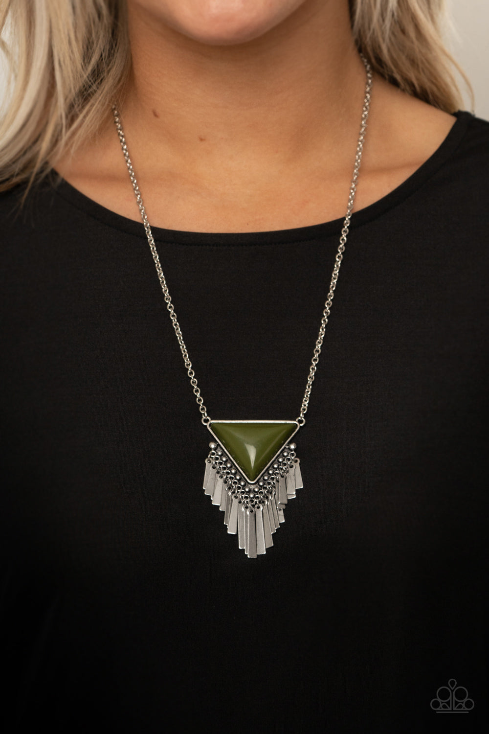 Badlands Bonanza Olive Green Necklace