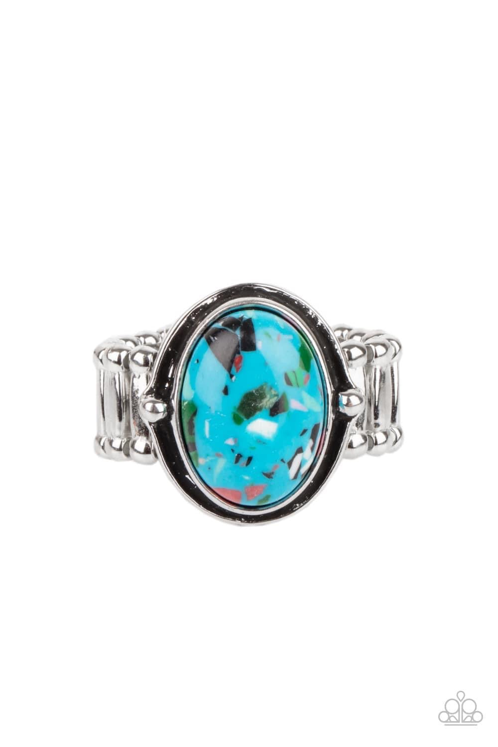 Terrifically Terrazzo Blue Confetti Ring