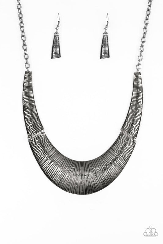 Feast Or Famine Gunmetal Necklace