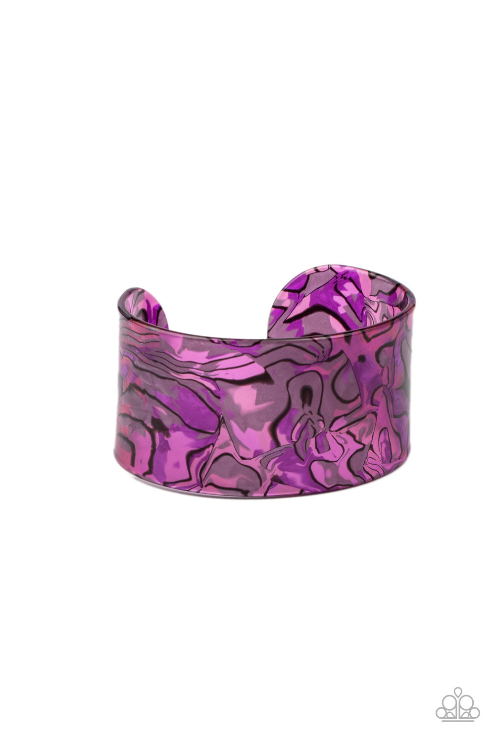 Cosmic Couture Purple Acrylic Cuff Bracelet