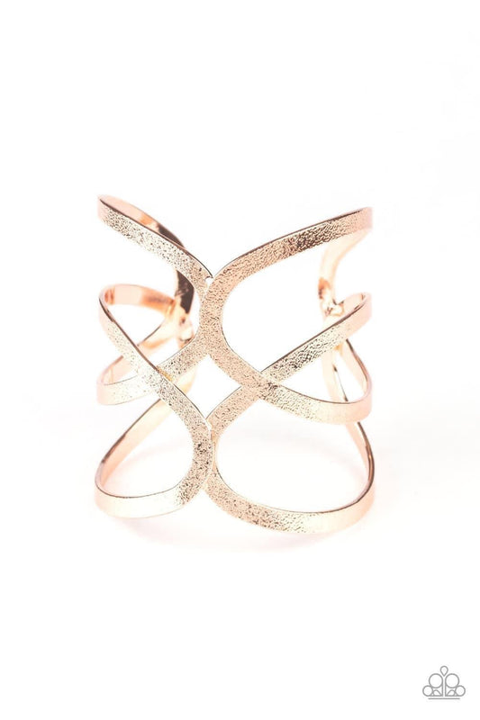 Crossing the Finish Line Rose Gold Cuff Bracelet