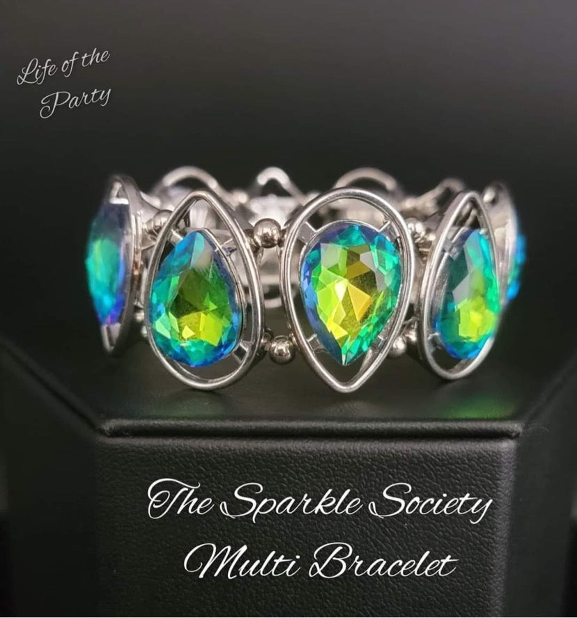 The Sparkle Society Green Oil Spill Bracelet