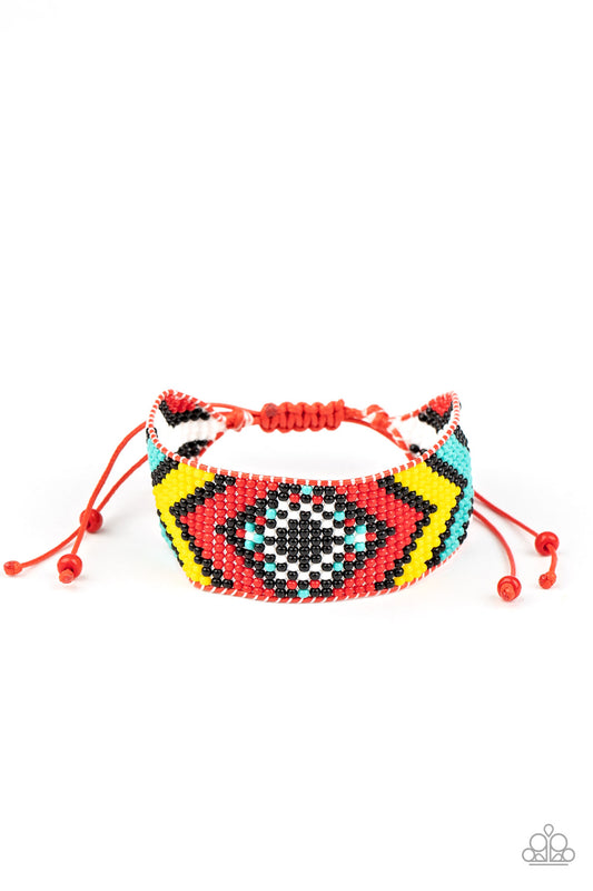 Desert Dive Red Seedbead Bracelet