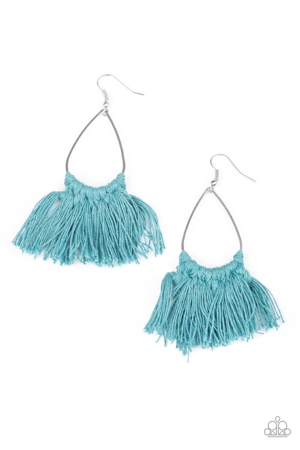 Tassel Treat Blue Earrings